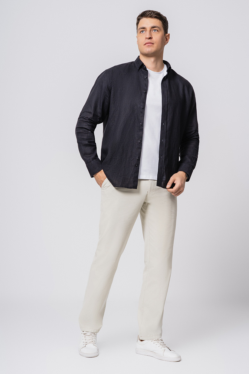 СОРОЧКА З ЛЬОНУ 25502