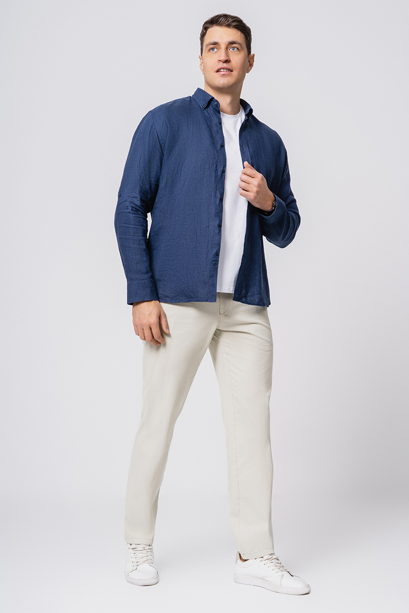 СОРОЧКА З ЛЬОНУ 25503