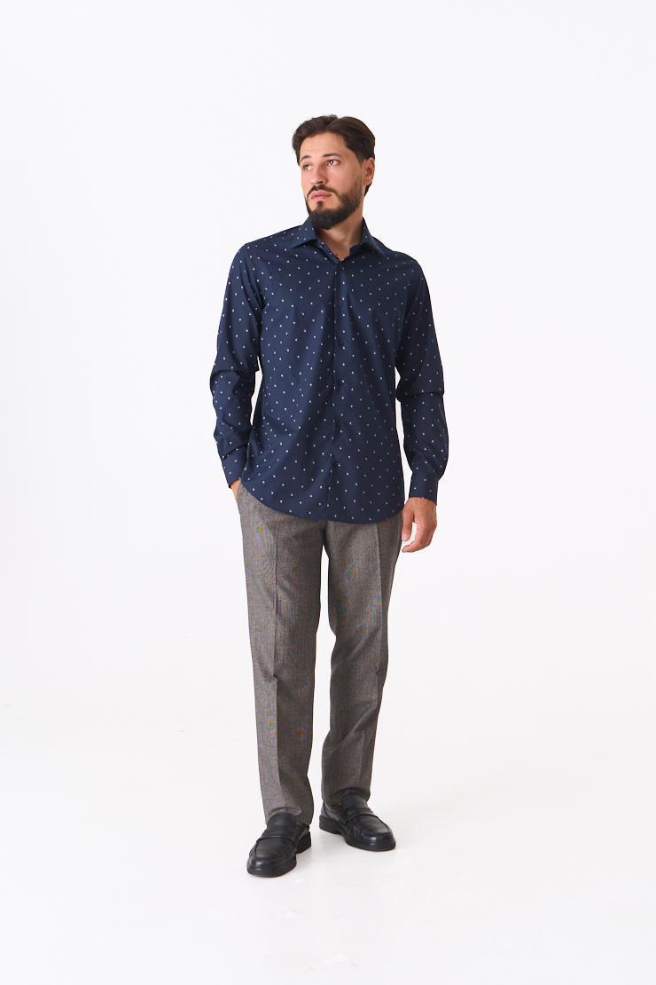 Сорочка у дрібний малюнок 