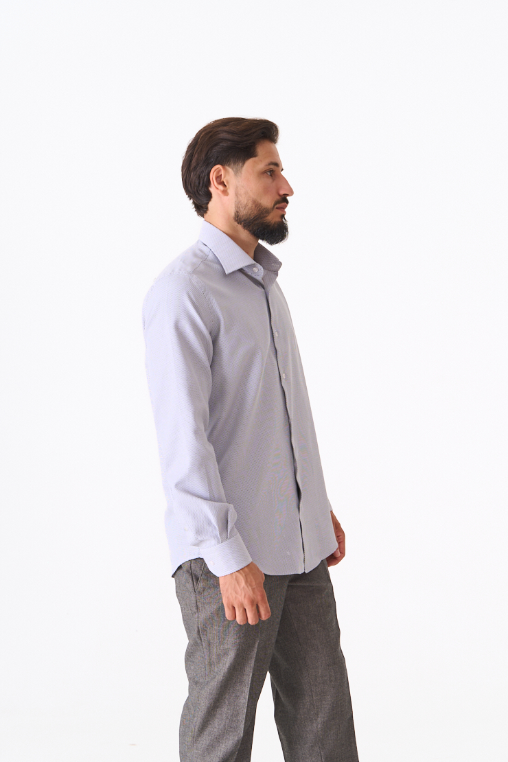 Фактурна сорочка класичного крою 