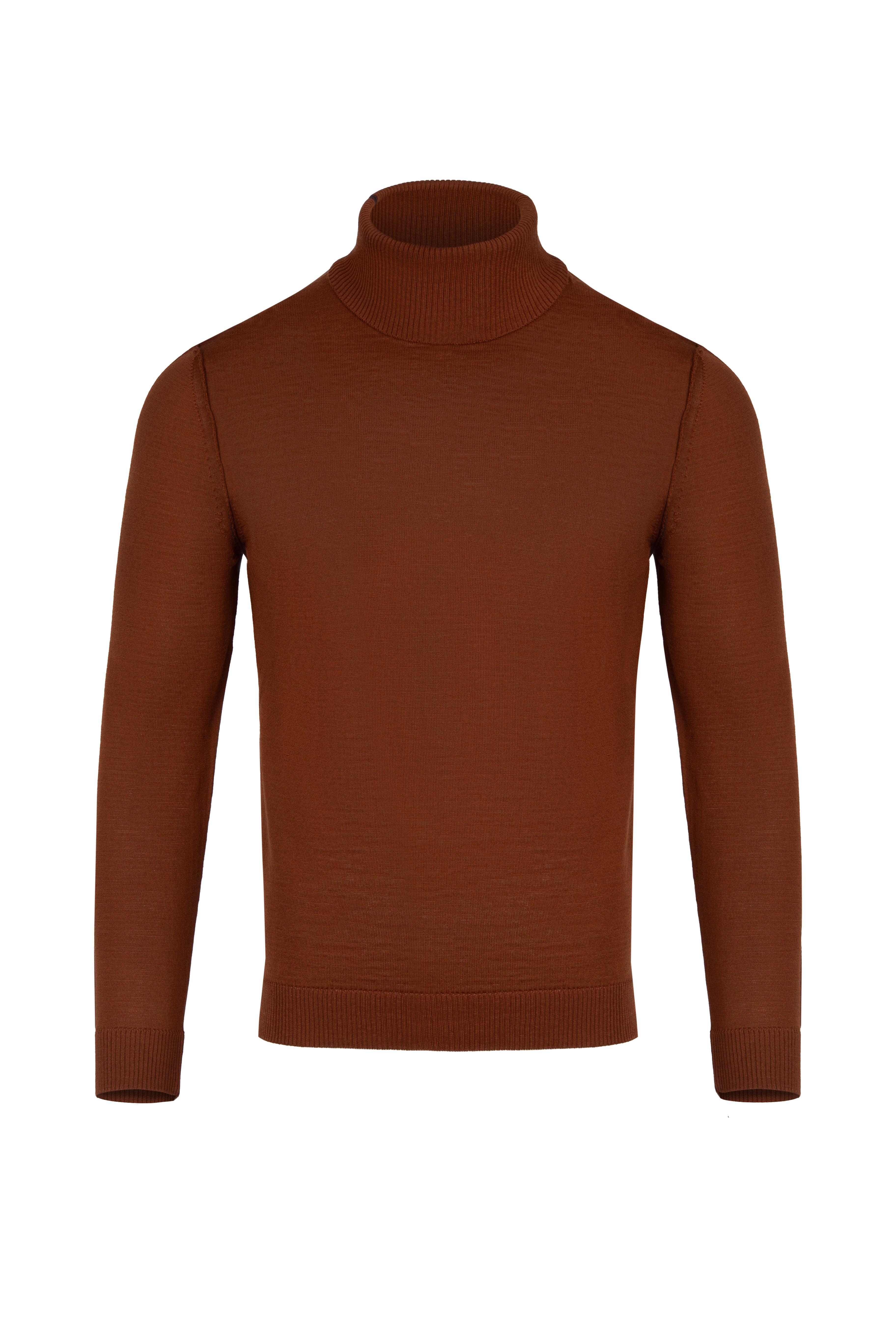 Светр на основі вовни з високим коміром