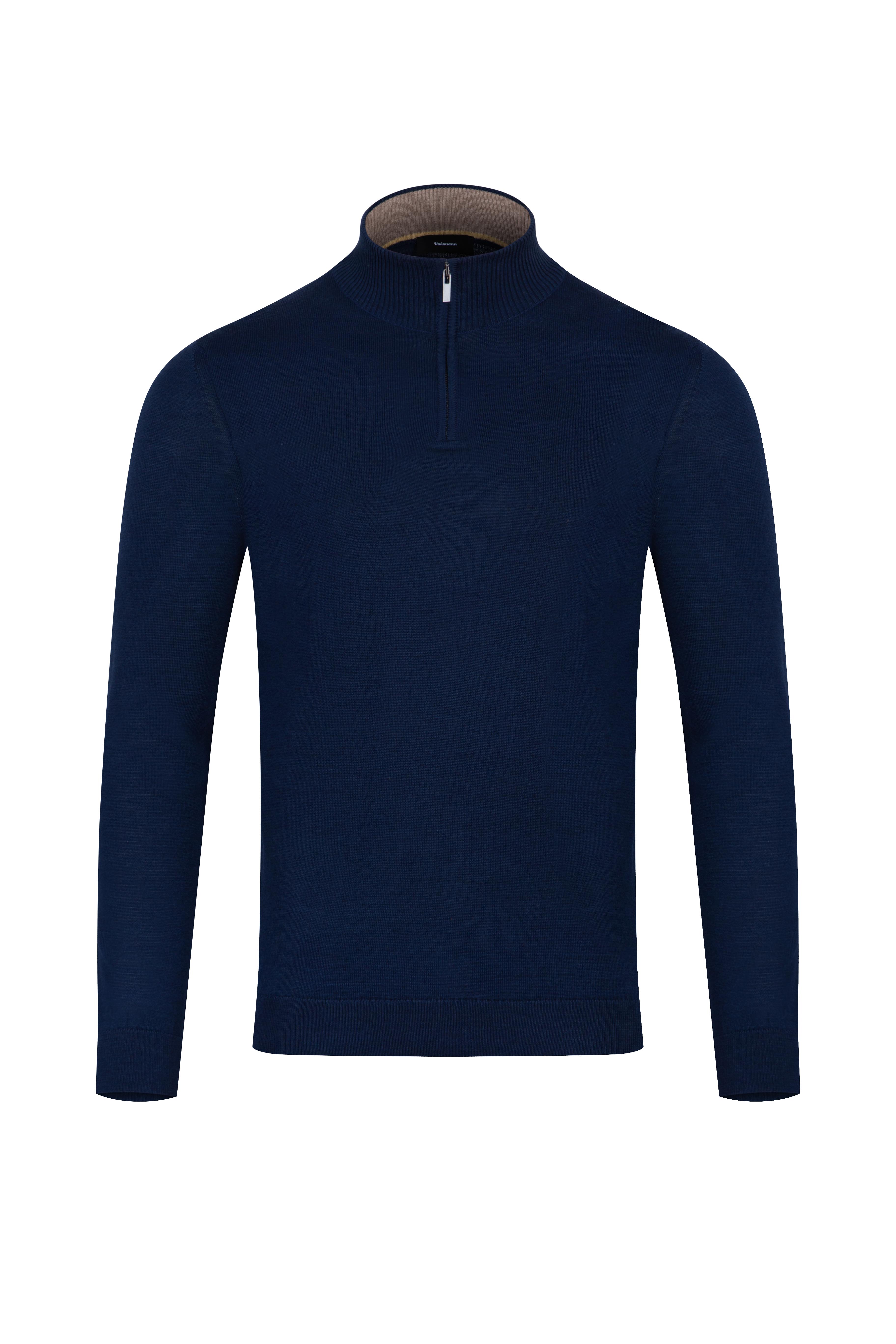 Светр  із блискавкою на комірі