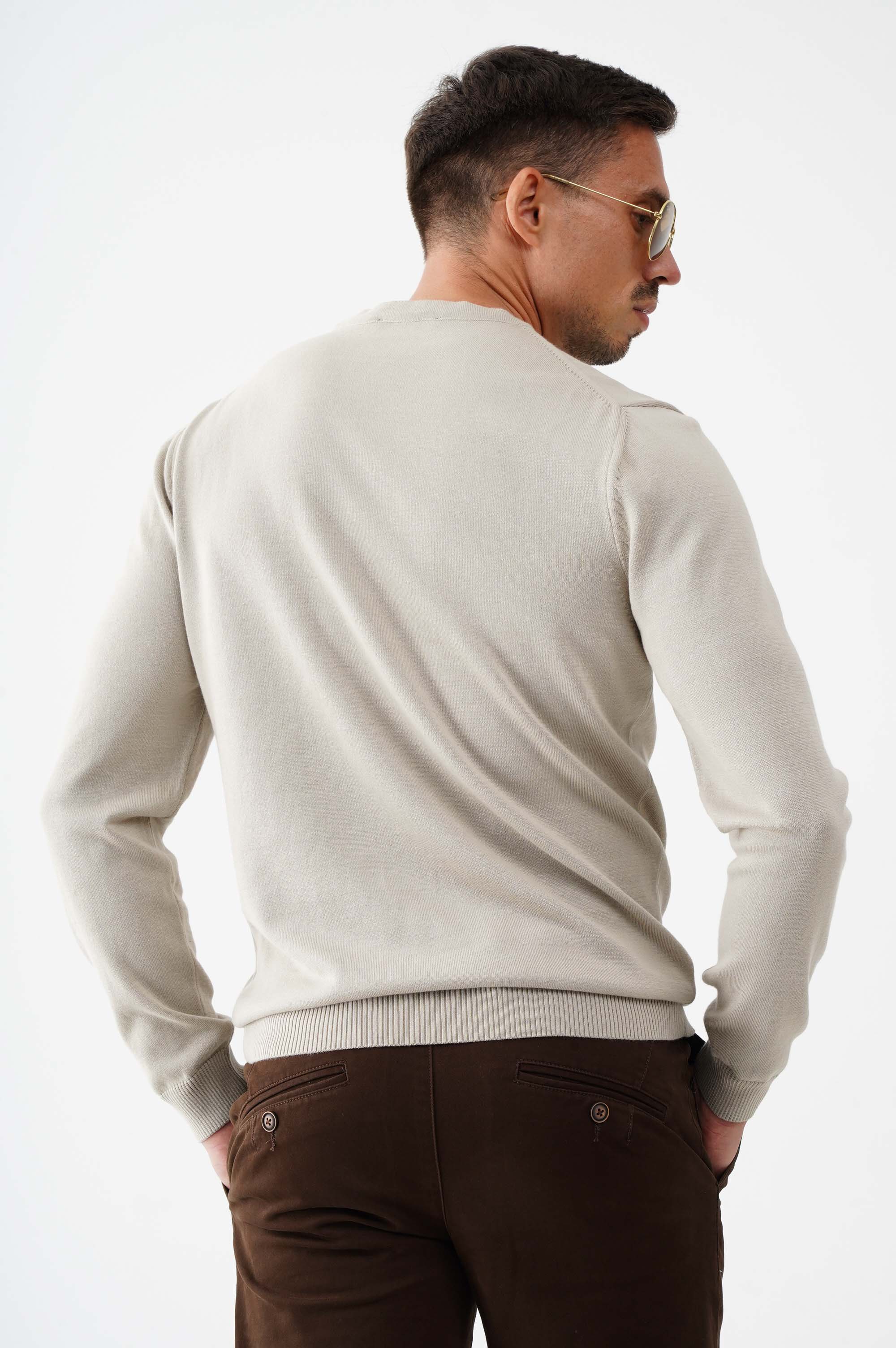 Светр зі 100% бавовни з круглою горловиною