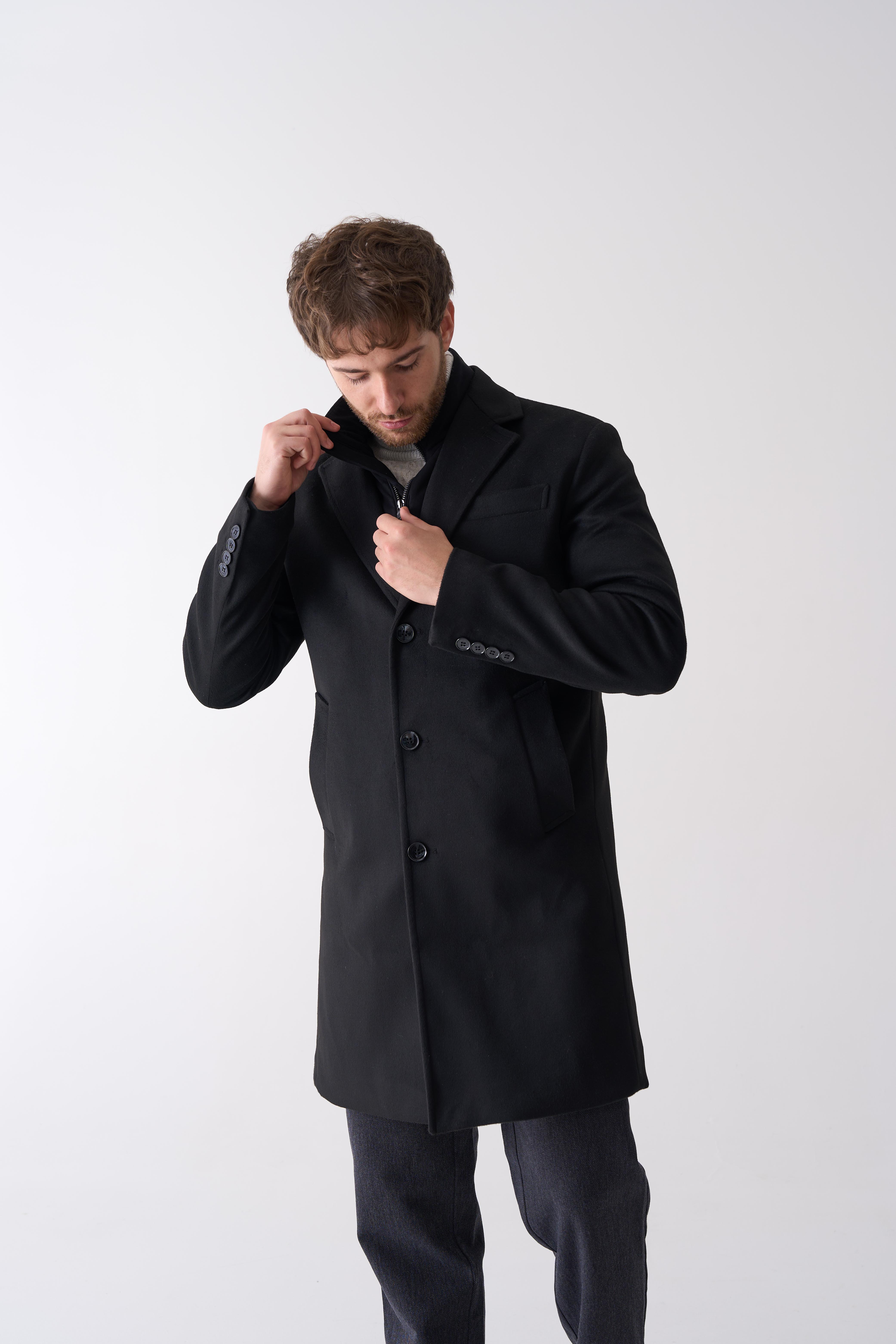 Пальто довге зі змішаної тканини