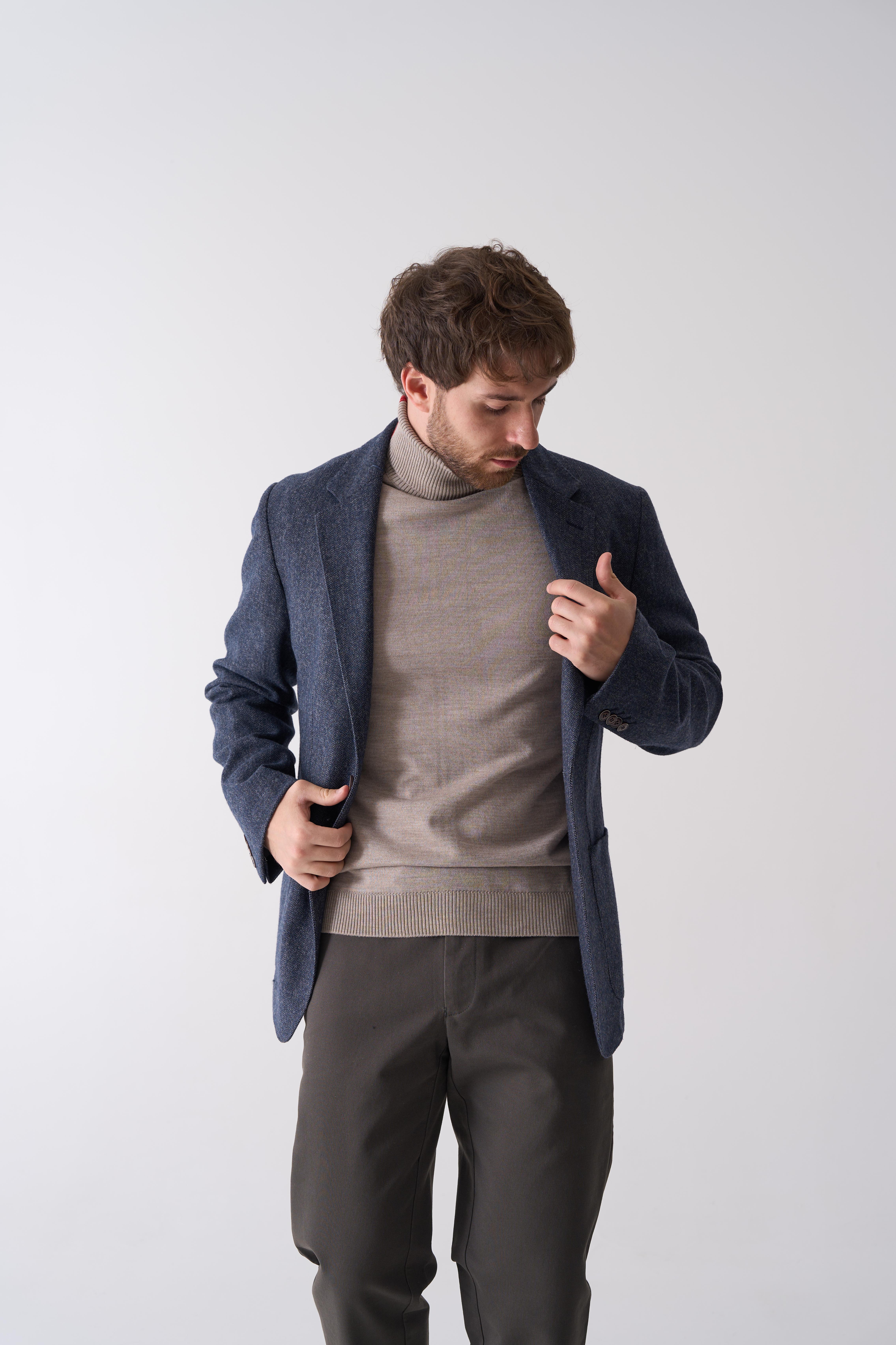 Піджак на основі вовни в ялинку